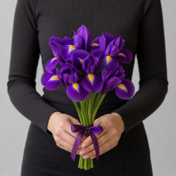 7 фиолетовых ирисов